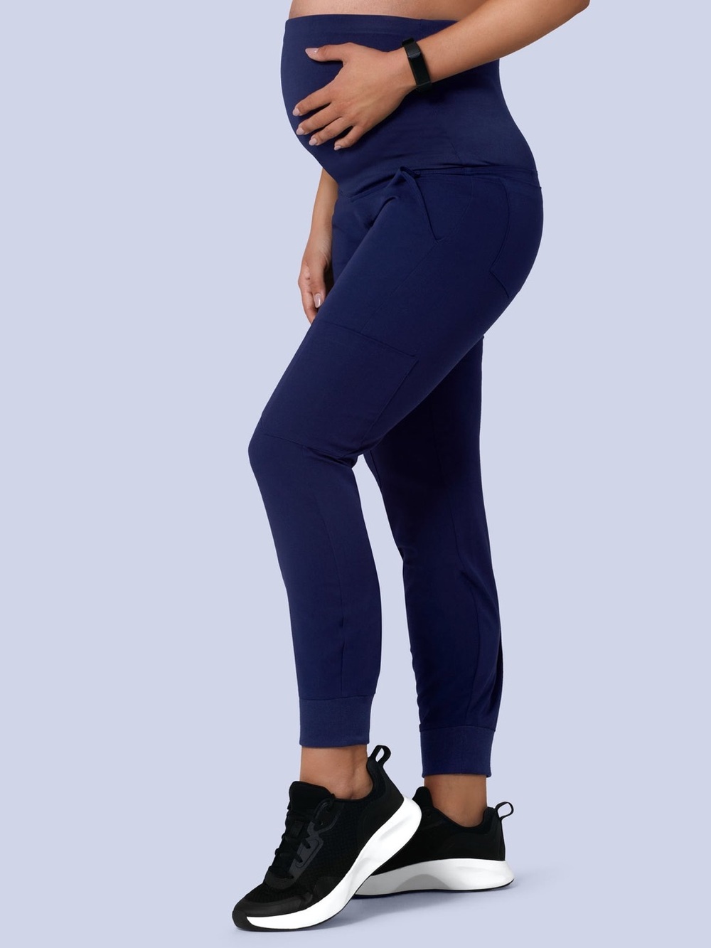 Mandala Maternity Jogger Pants with Supportive Waistband - size M